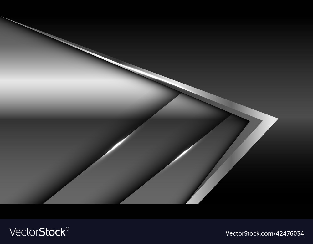 Abstract black grey silver arrow metallic vector image Abstract black grey silver arrow metallic