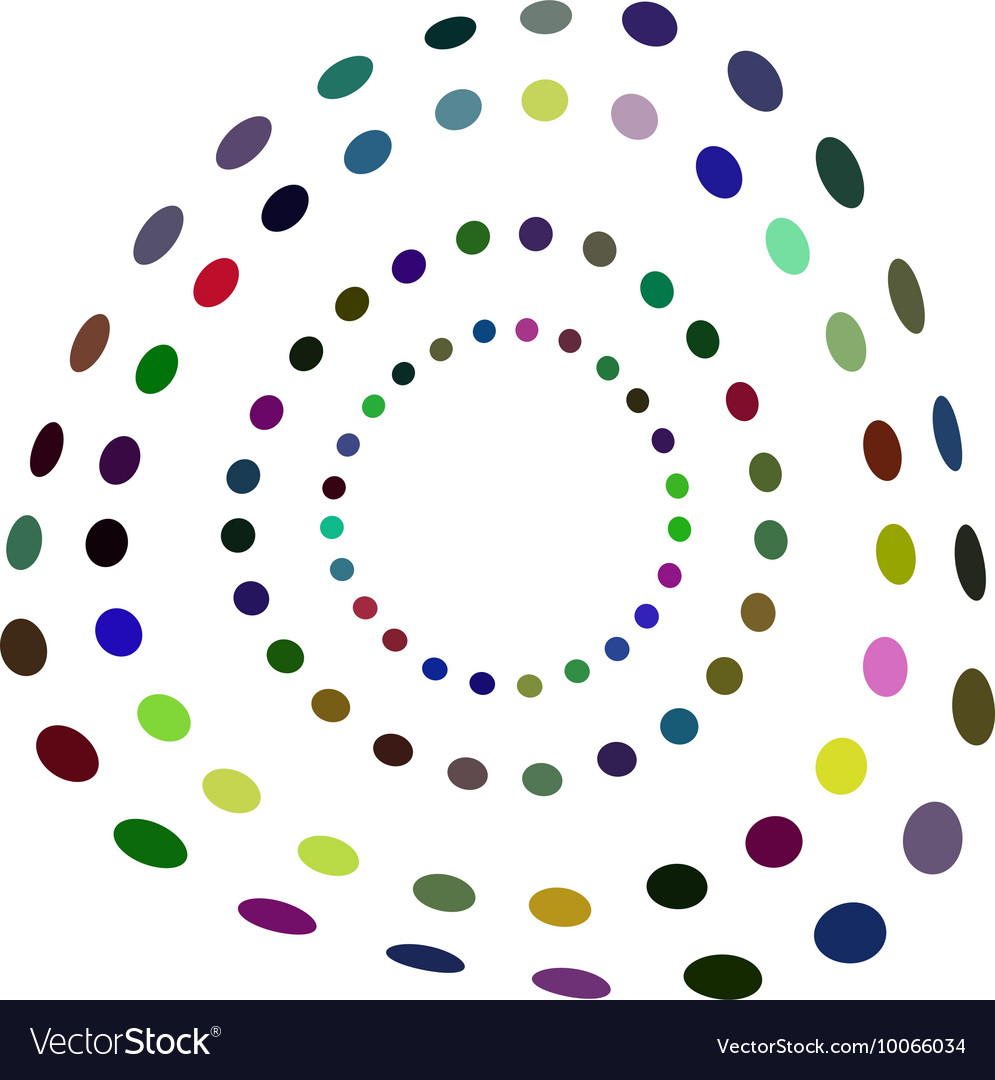 Abstract halftone circle frame - colorful