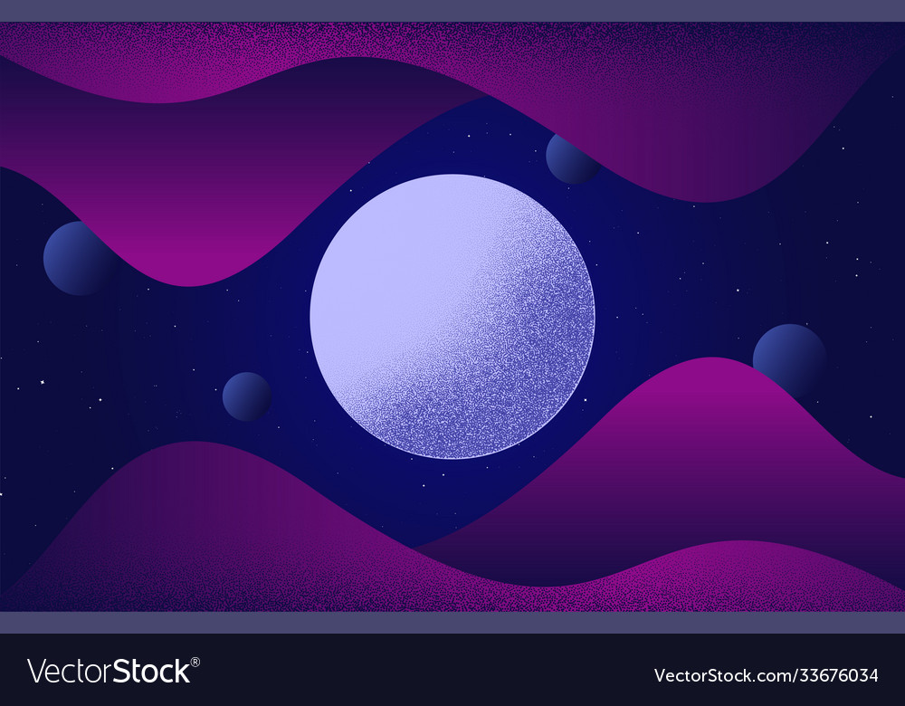 Abstract moon night dotwork background full