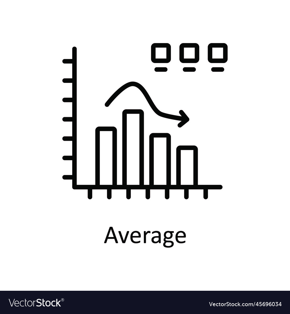 Average outline icon design d Royalty Free Vector Image