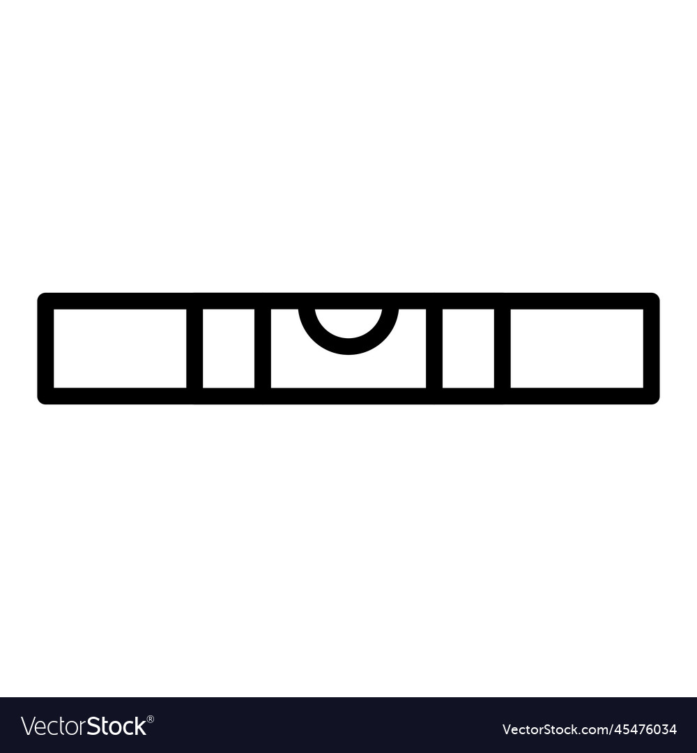 Building level line icon isolated on white vector image Building level line icon isolated on white