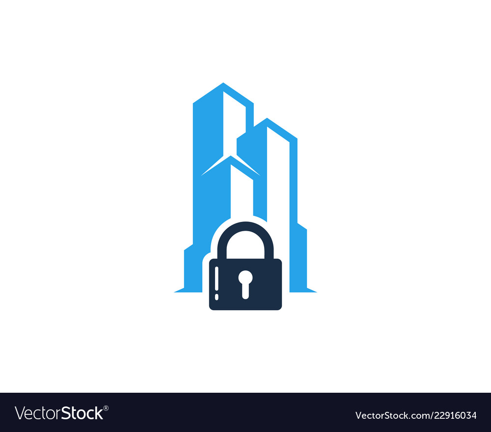 Building security logo icon design Royalty Free Vector Image