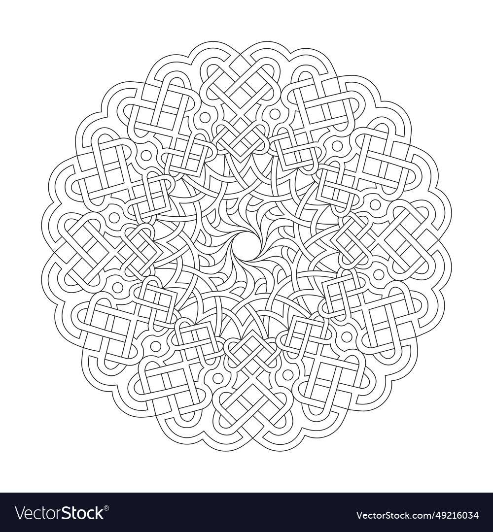 Celtic Mandala Coloring Page