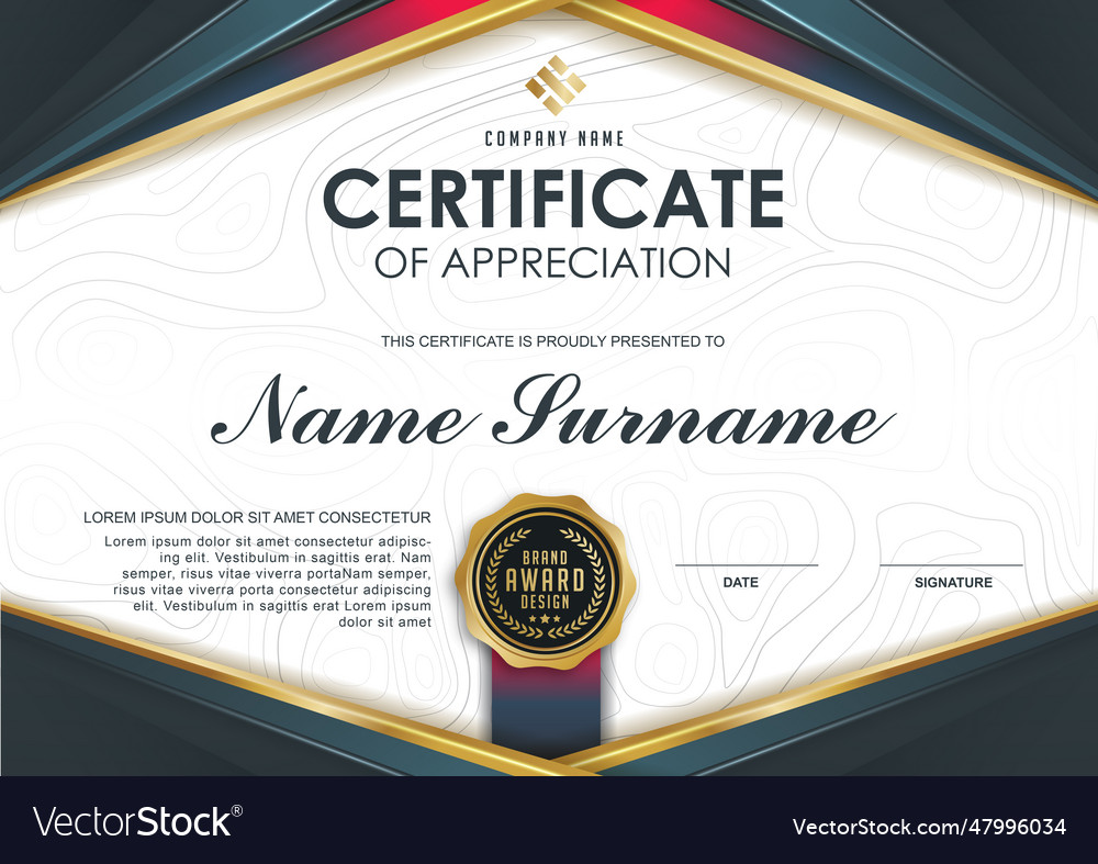 Certificate 311 Royalty Free Vector Image - VectorStock