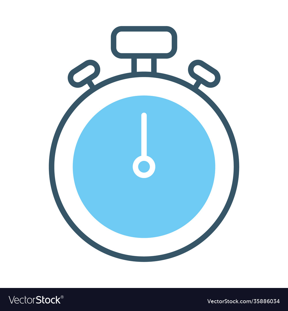 Chronometer icon image line style vector image Chronometer icon image line style