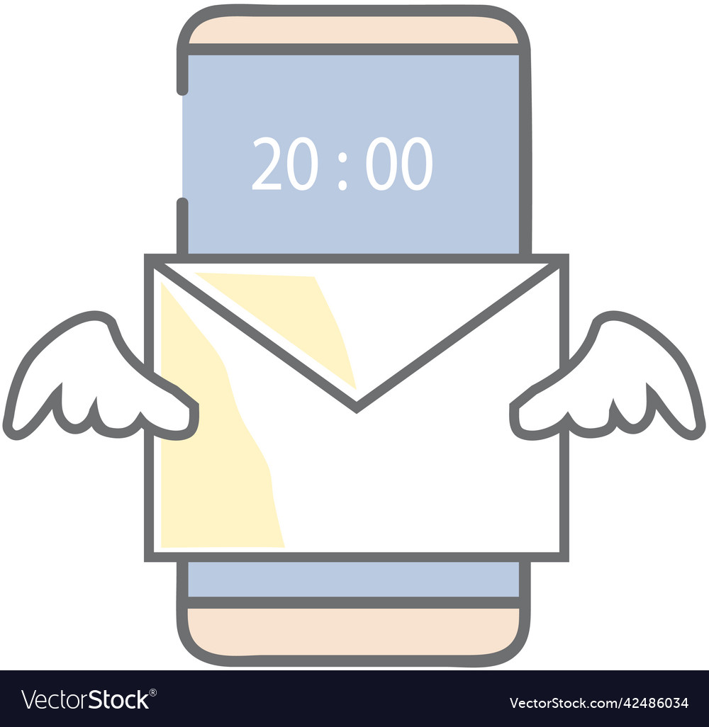 Email notification app for chatting and mailing vector image Email notification app for chatting and mailing