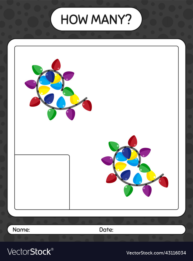 How many counting game with string light