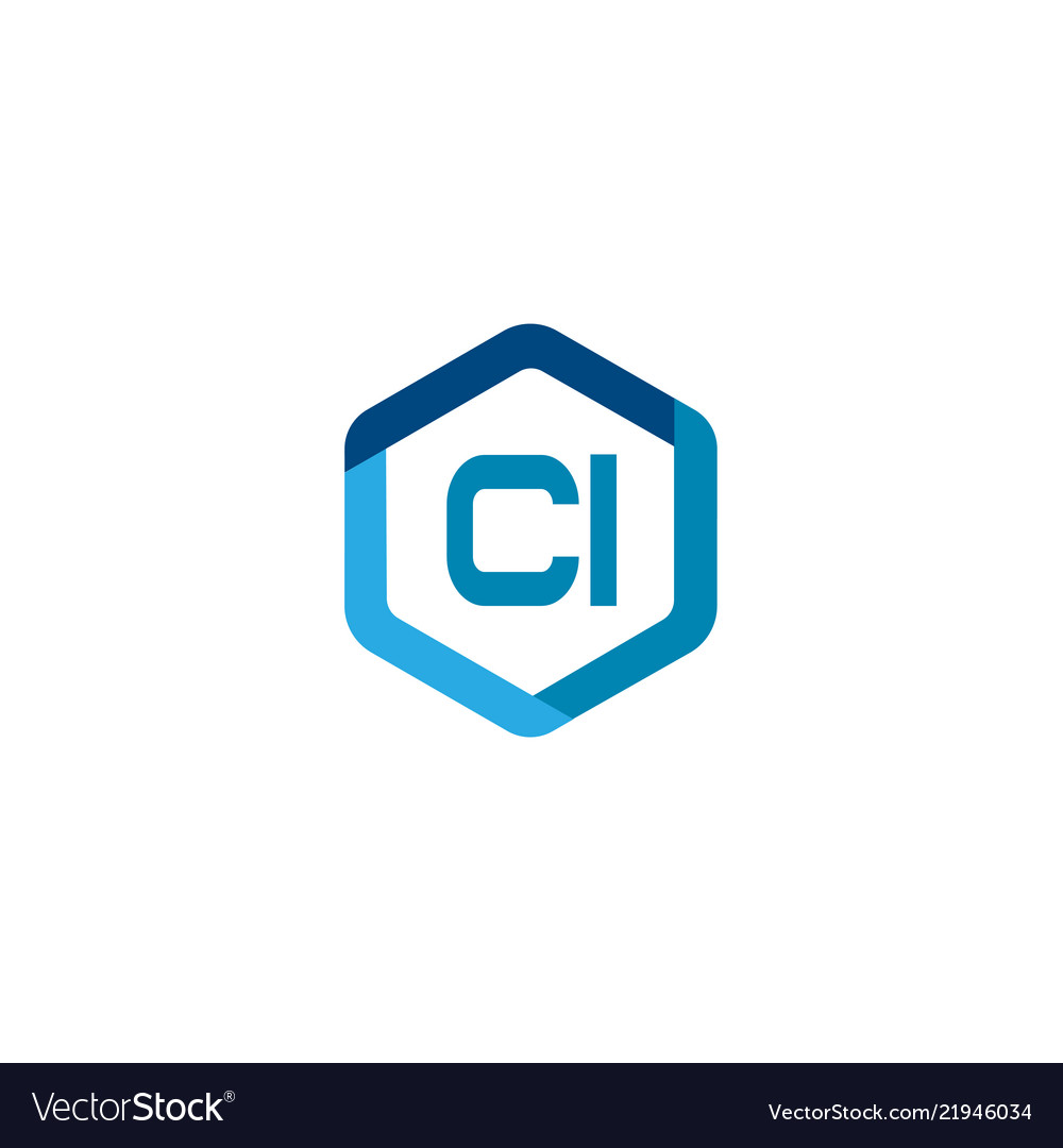 Initial letter ci logo template design