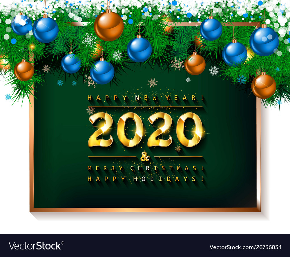 Merry christmas and happy new year 2020