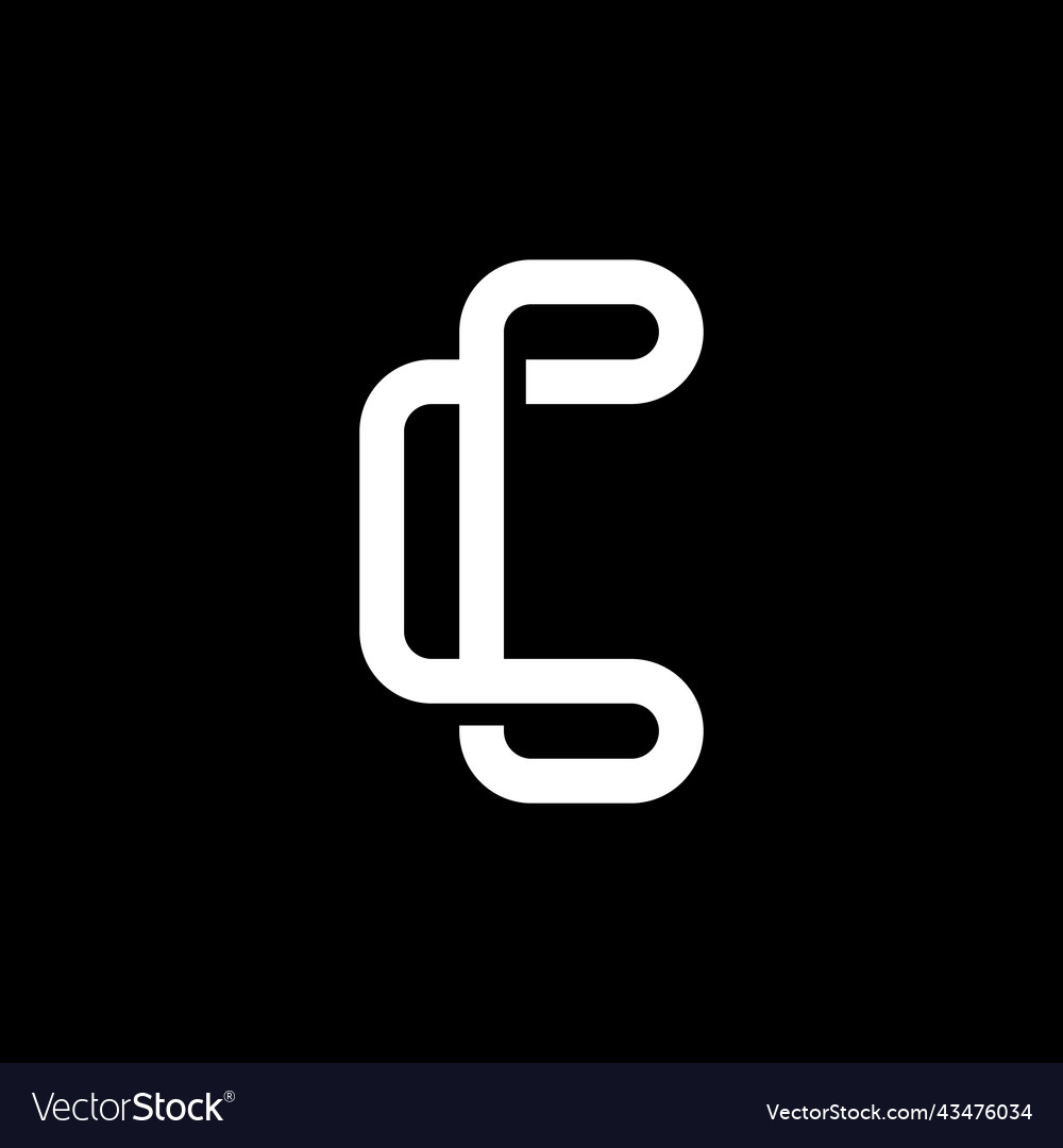 Modern letter c with overlapping line logo design vector image Modern letter c with overlapping line logo design