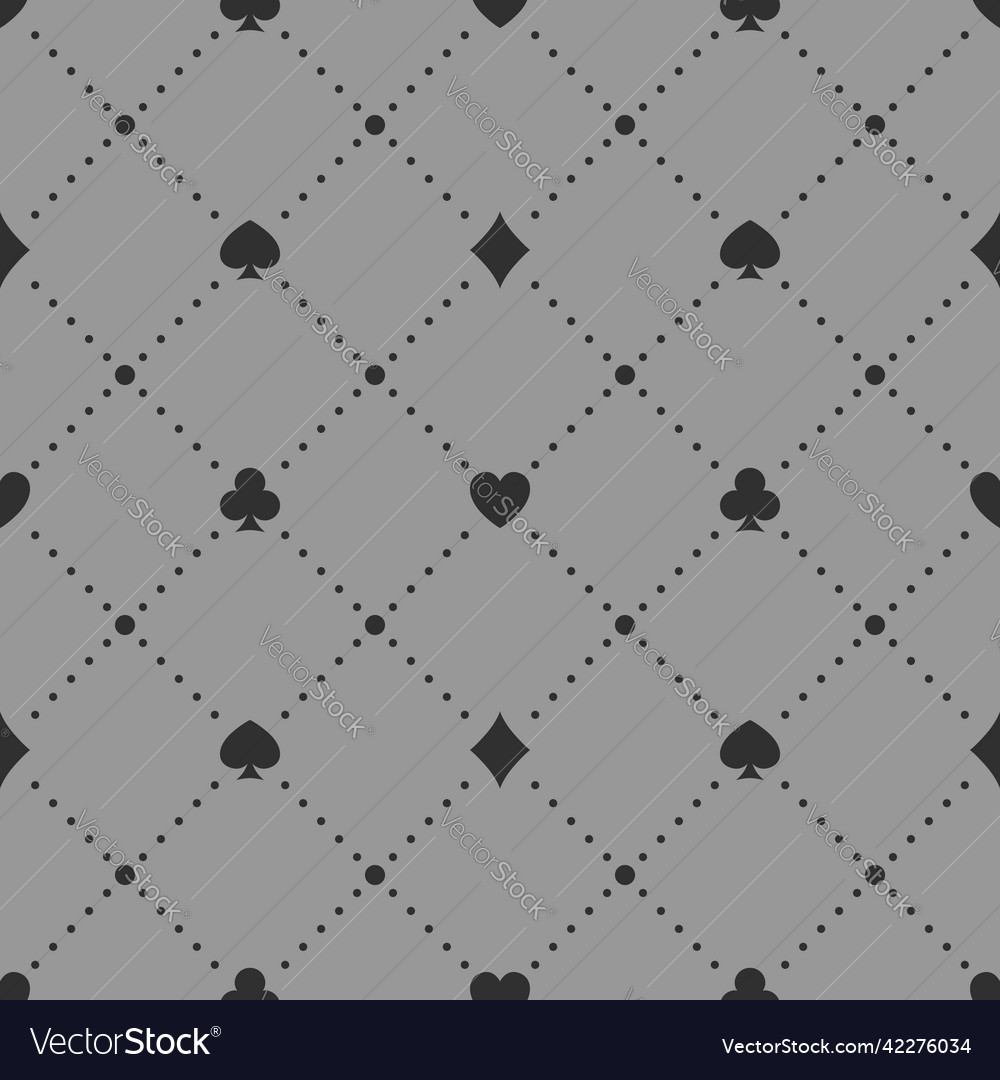 Playing card suits signs seamless pattern