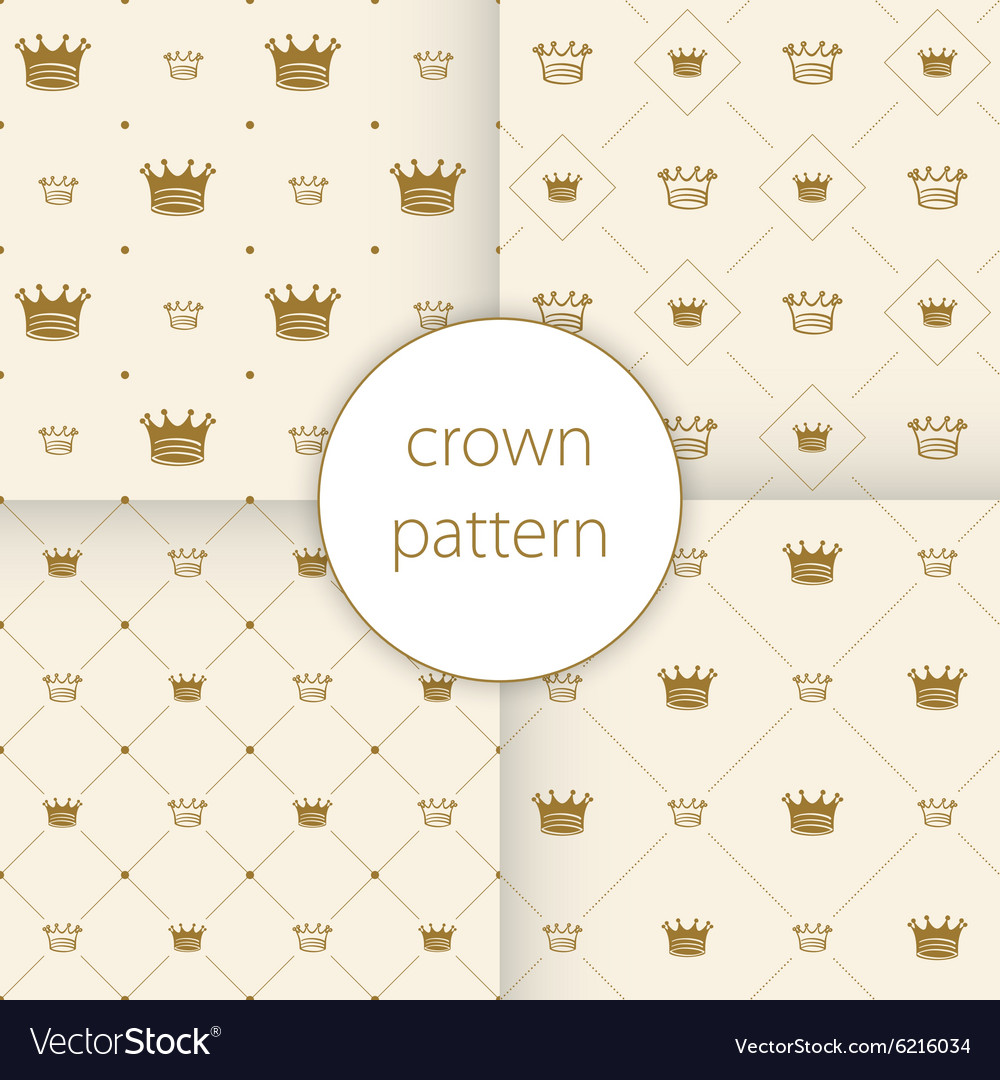 Simple seamless pattern with crown
