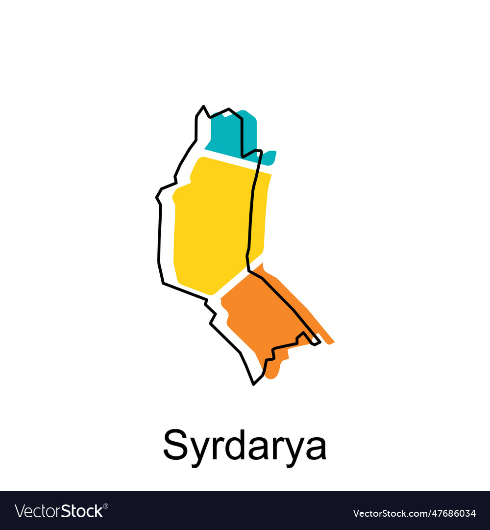 Syrdarya map design template