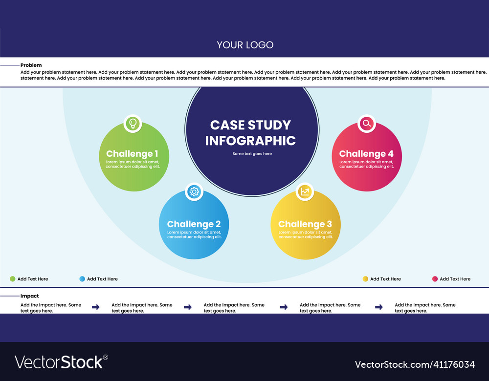 Use case problem and solution infographic Vector Image Use case problem and solution infographic