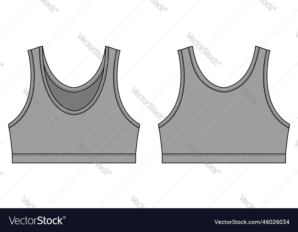 Damen Sport-BH-Vorlage vector image Damen Sport-BH-Vorlage