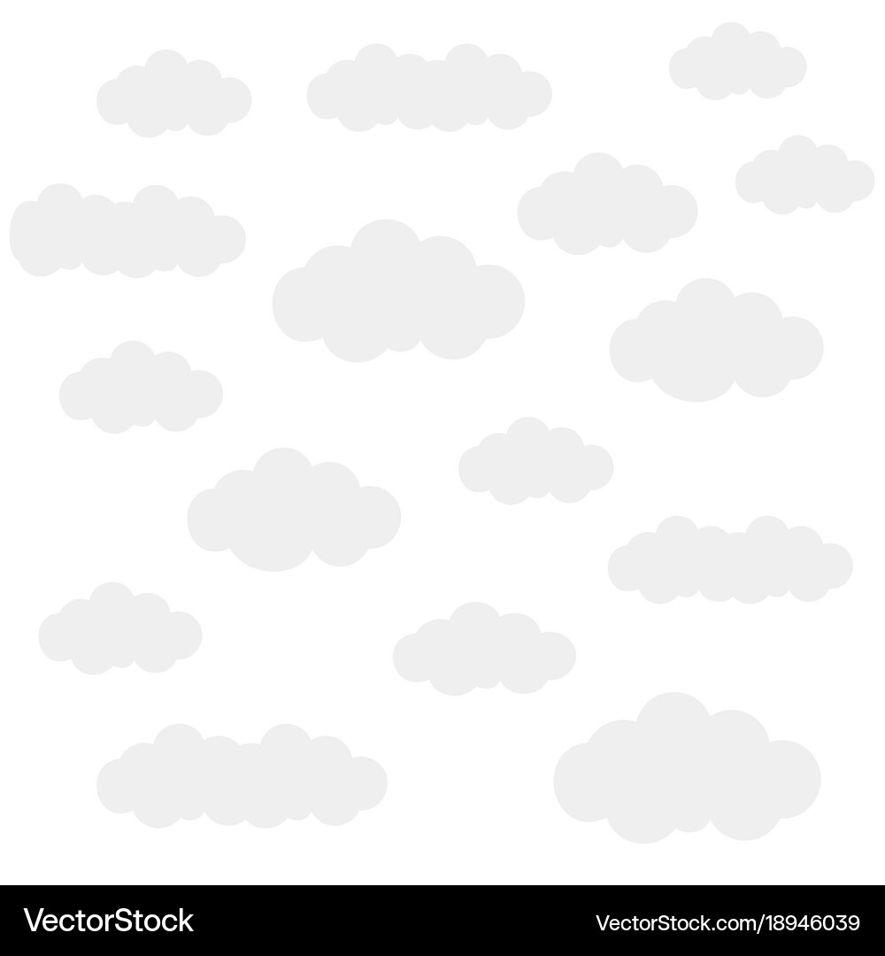 Clouds on white Royalty Free Vector Image - VectorStock