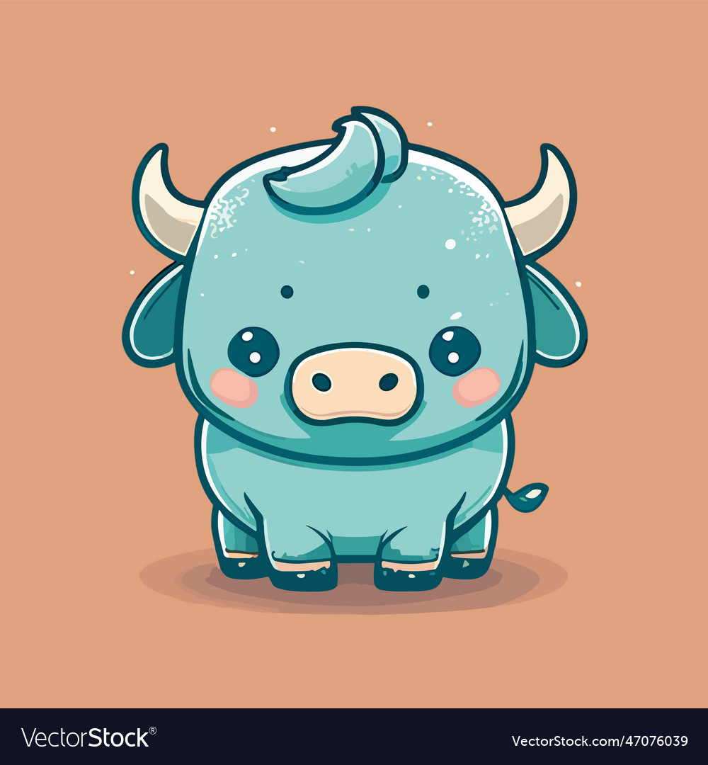 Cute bull color graphics for the design Royalty Free Vector