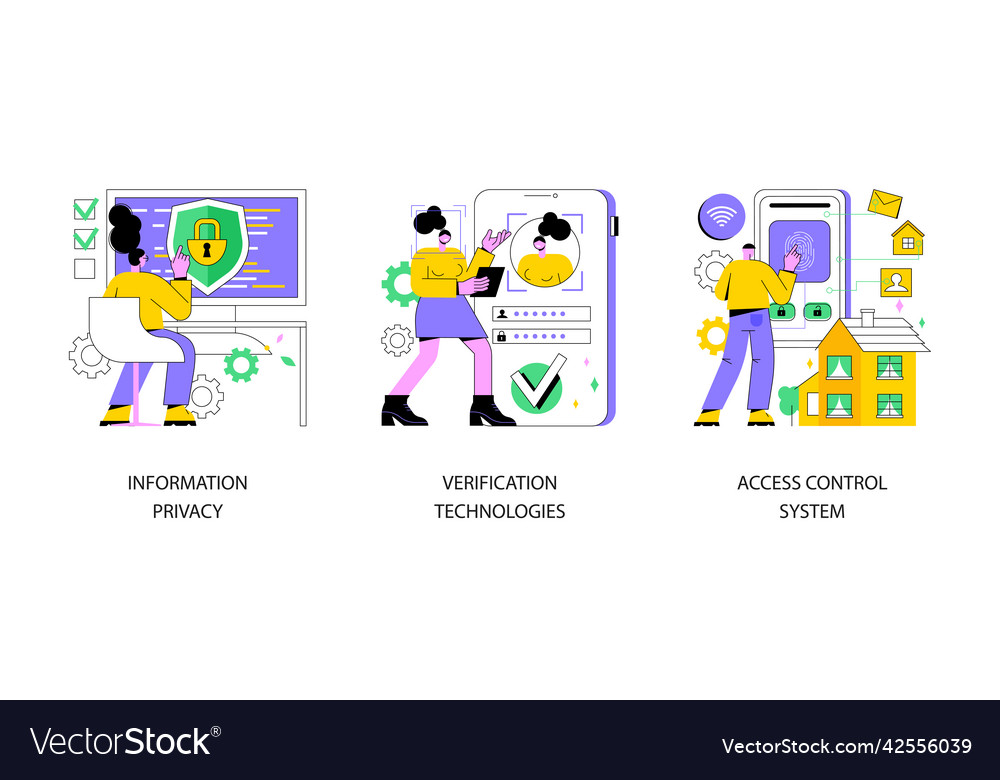 Digital security abstract concept vector image Digital security abstract concept