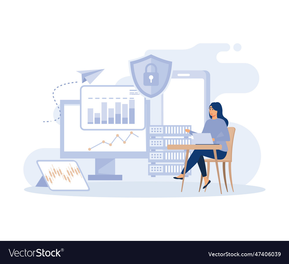 Hacker attack concept database security phishing