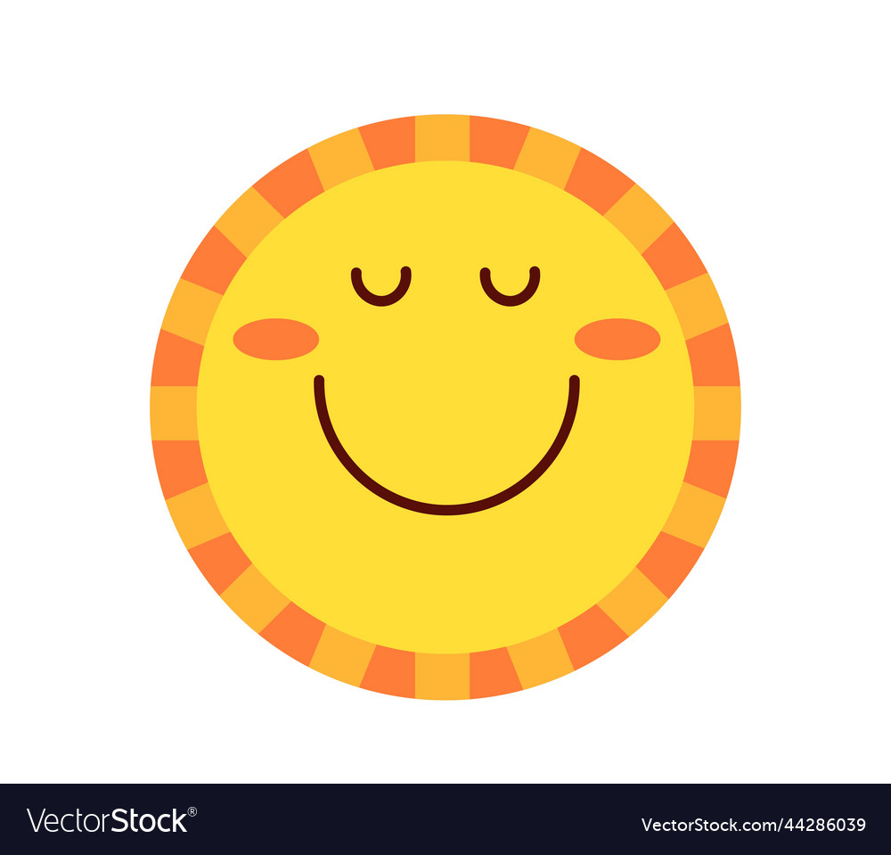 Happy sun icon