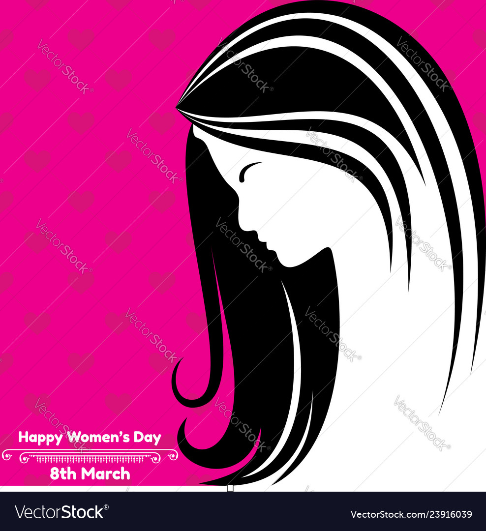 Happy womens day greeting card postcard on march 8