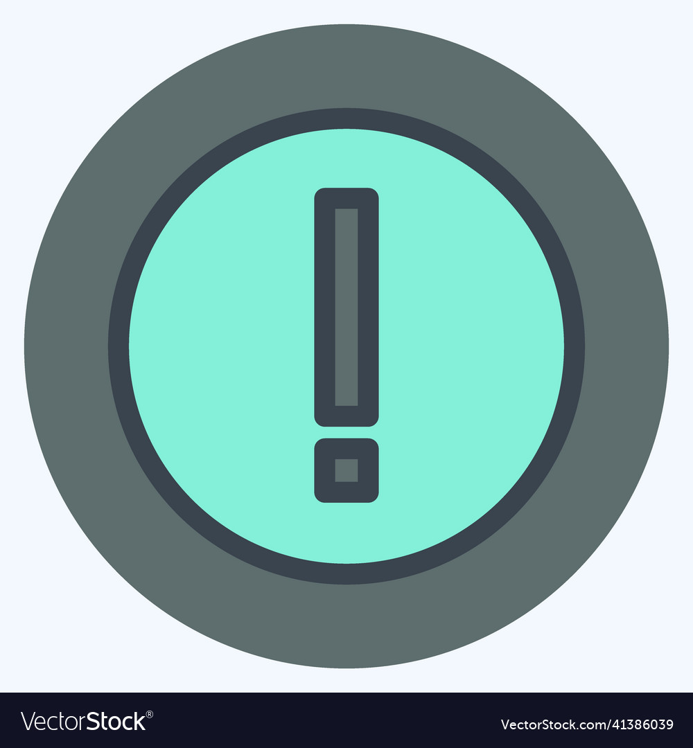 Icon error outline - color mate style simple