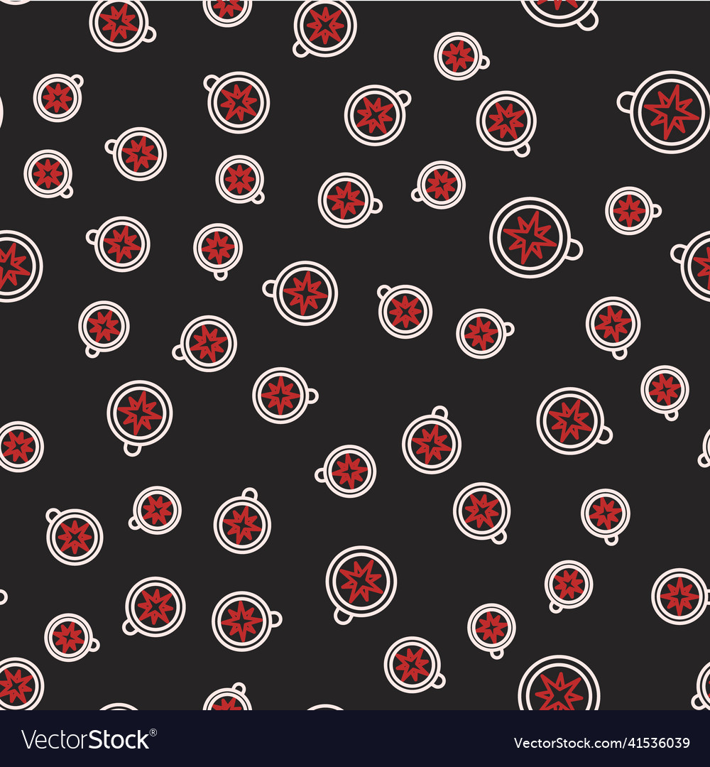 Line compass icon isolated seamless pattern vector image Line compass icon isolated seamless pattern