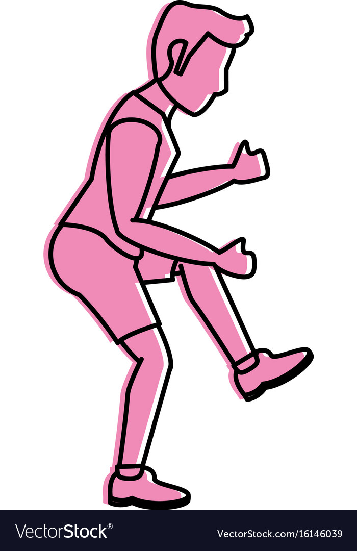 Man avatar running icon image