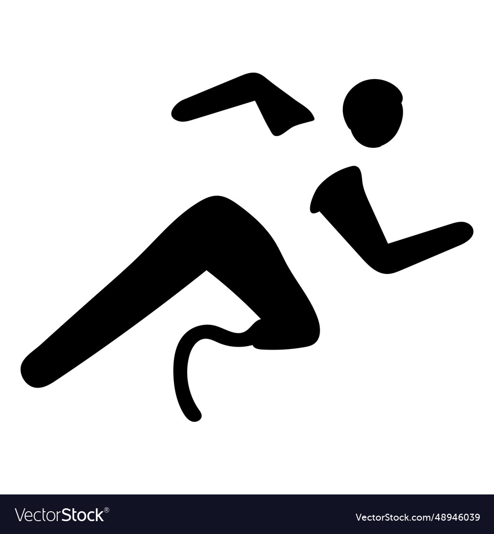 Paralympic sport pictogram running Royalty Free Vector Image