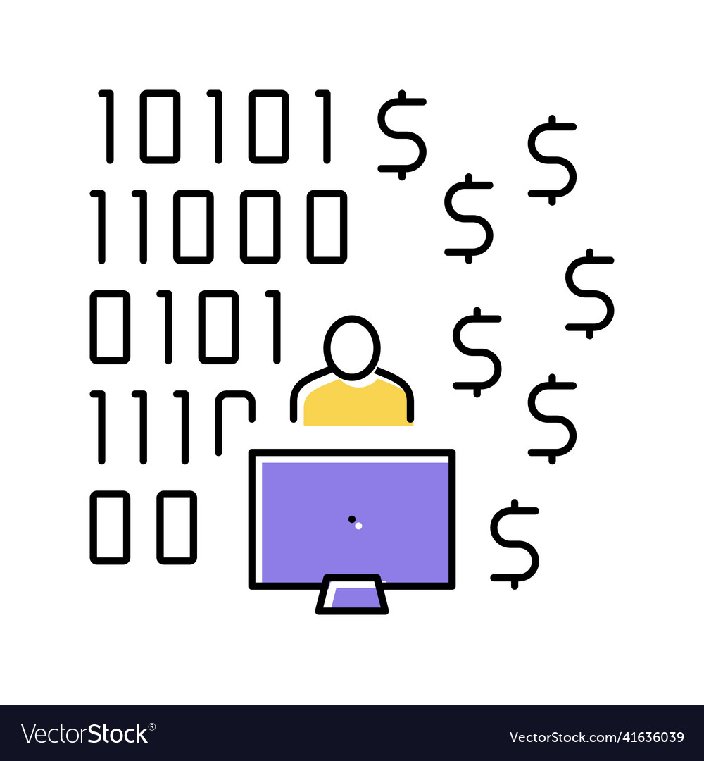 Programmer developing financial application color