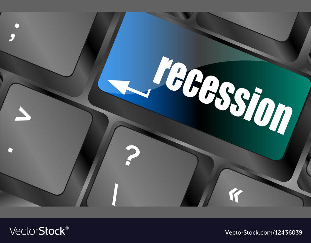 Recession button on computer keyboard key