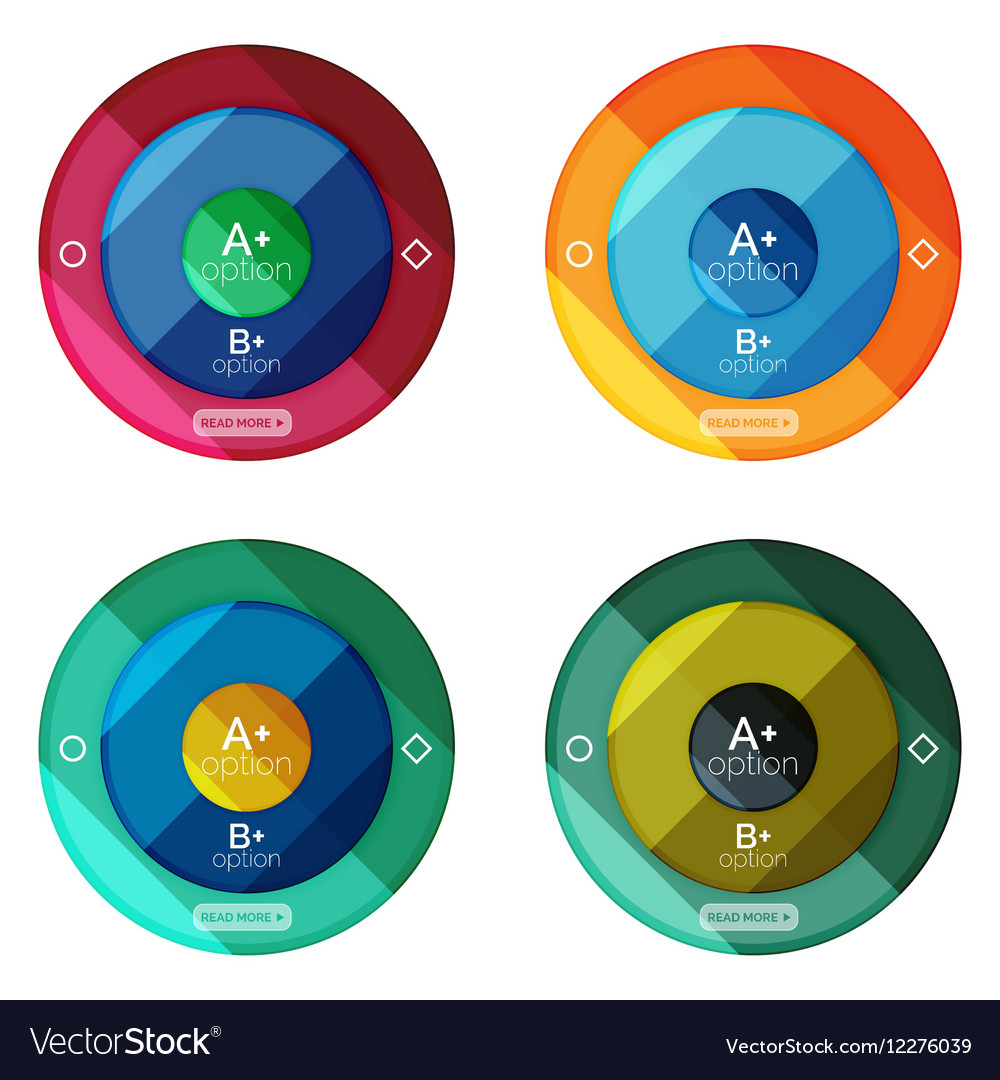 Set of round option diagram template for your data