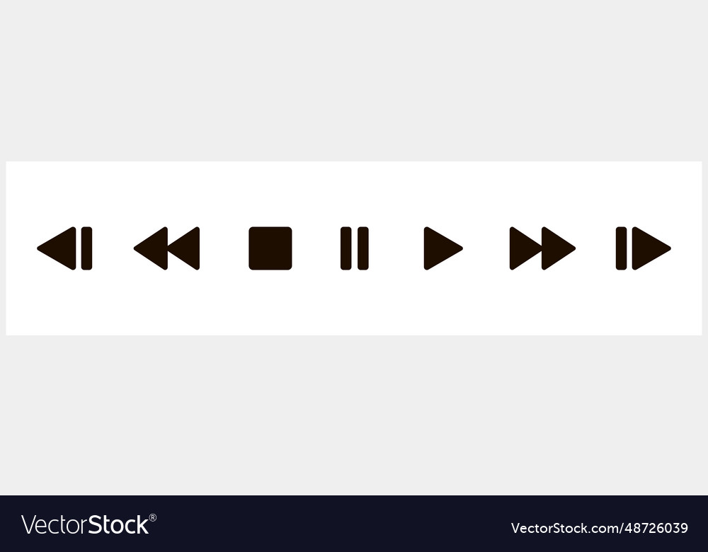 Stop pause play icon stencil pictogram