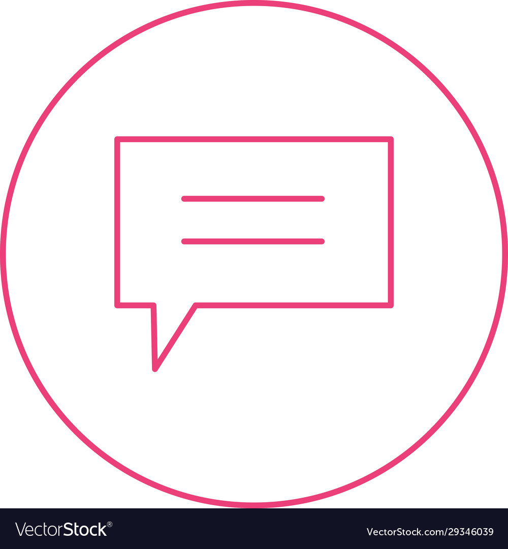 Unique messaging line icon