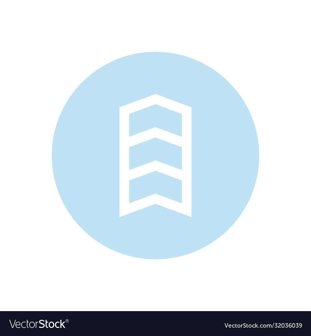 Up arrow or above direction block style icon