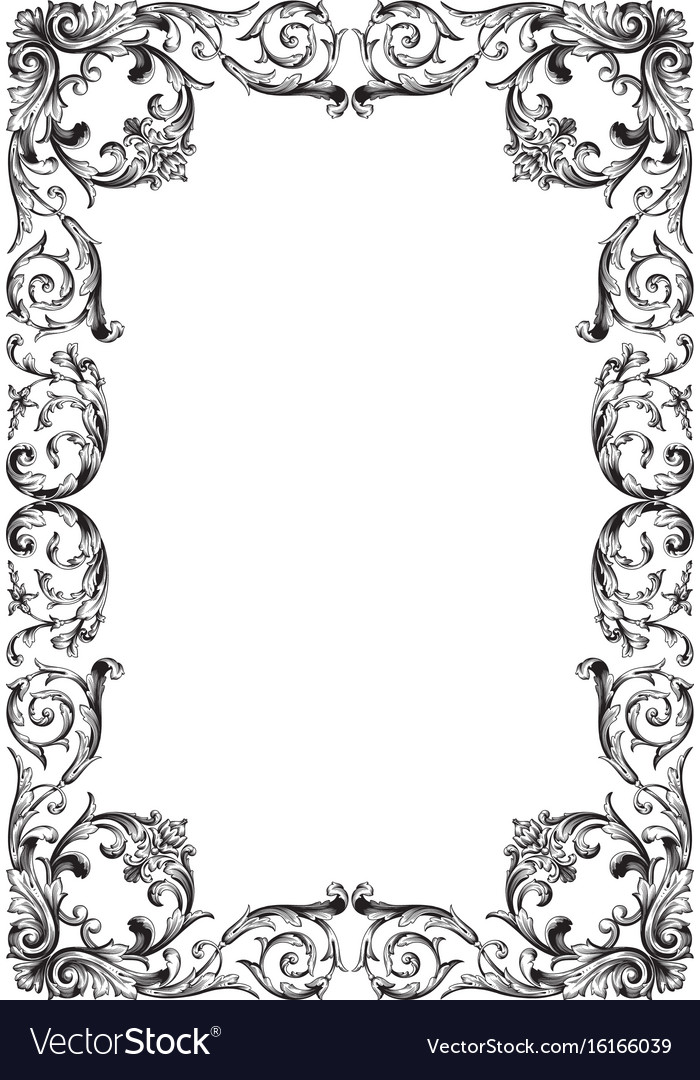 Vintage baroque ornament element