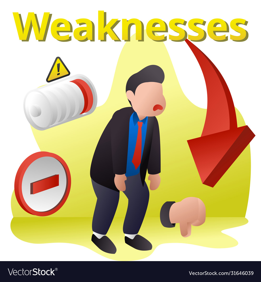 Weakness Or People Helpless Royalty Free Vector Image