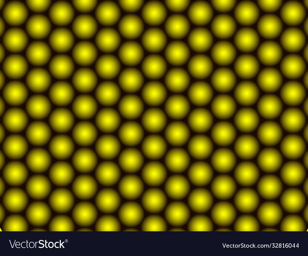 Abstract pattern yellow gradient balls on dark