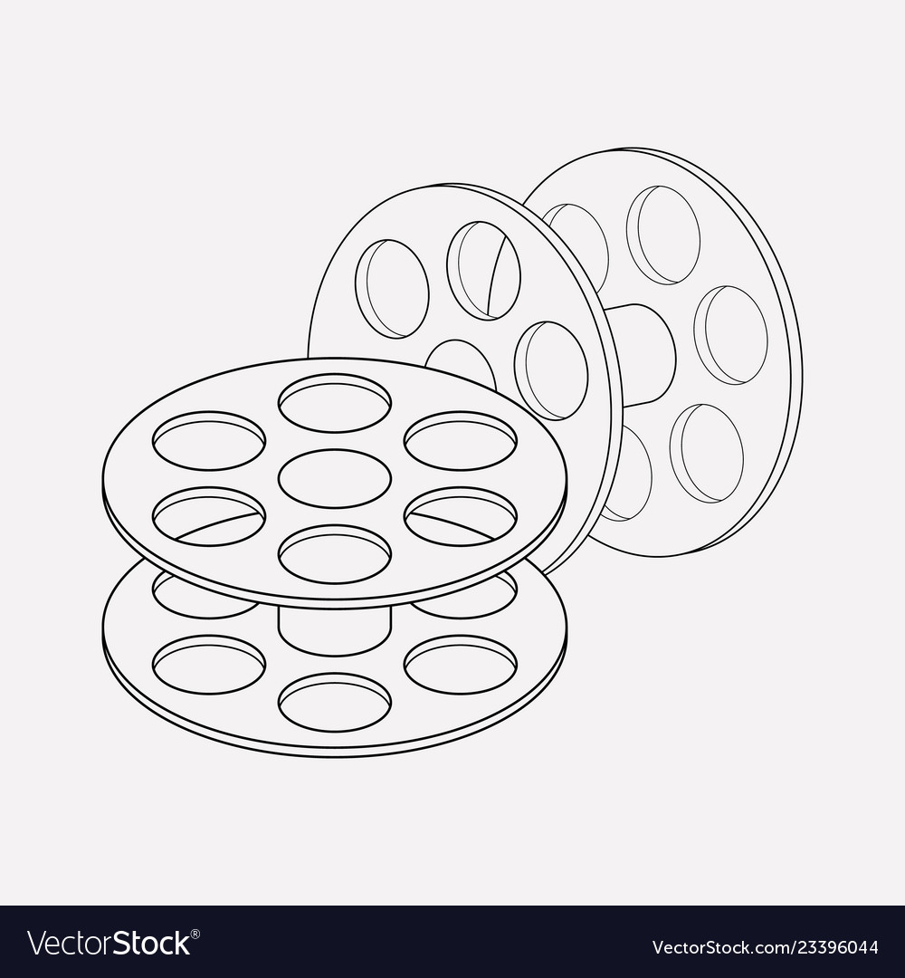 Bobbin icon line element vector image Bobbin icon line element