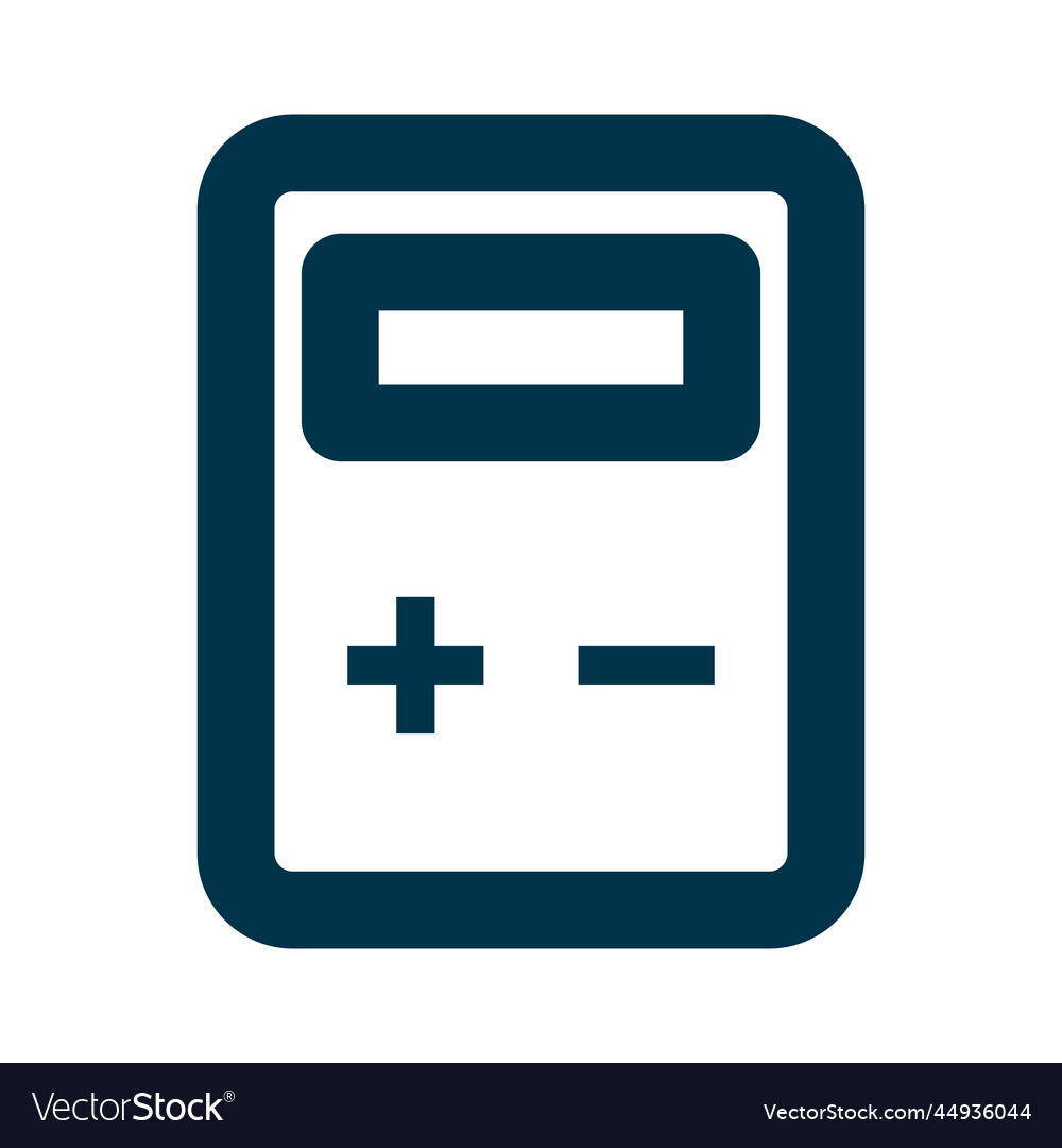 Calculator icon with plus and minus marks