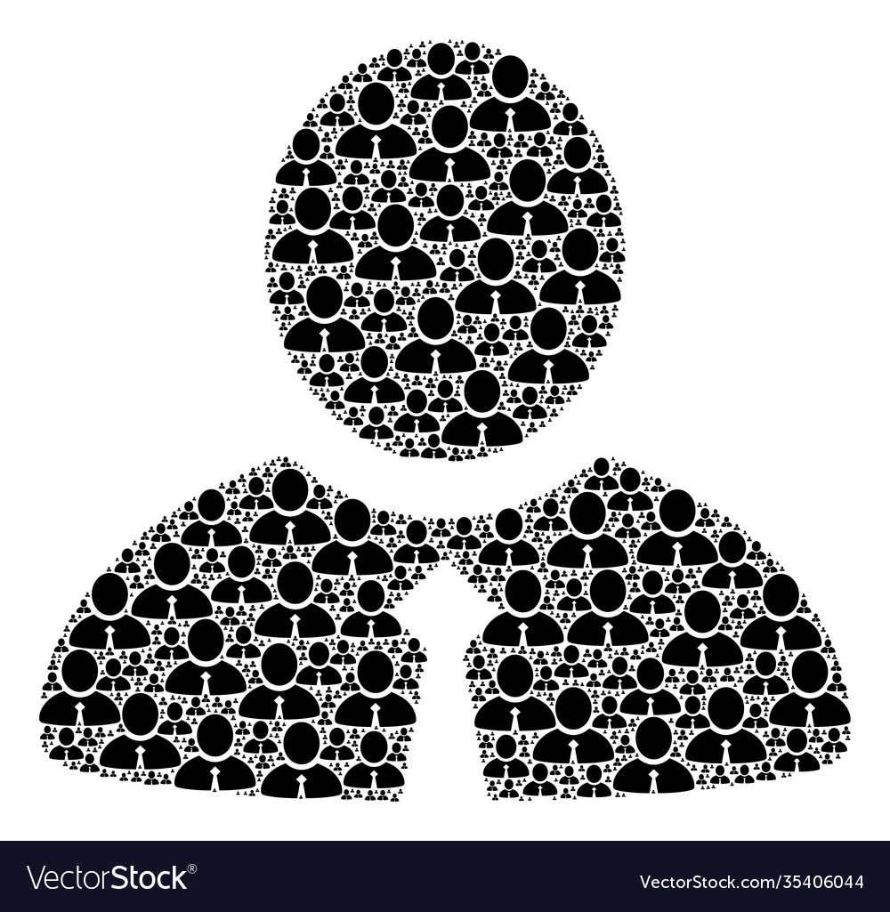 Clerk recursion mosaic itself icons vector image Clerk recursion mosaic itself icons