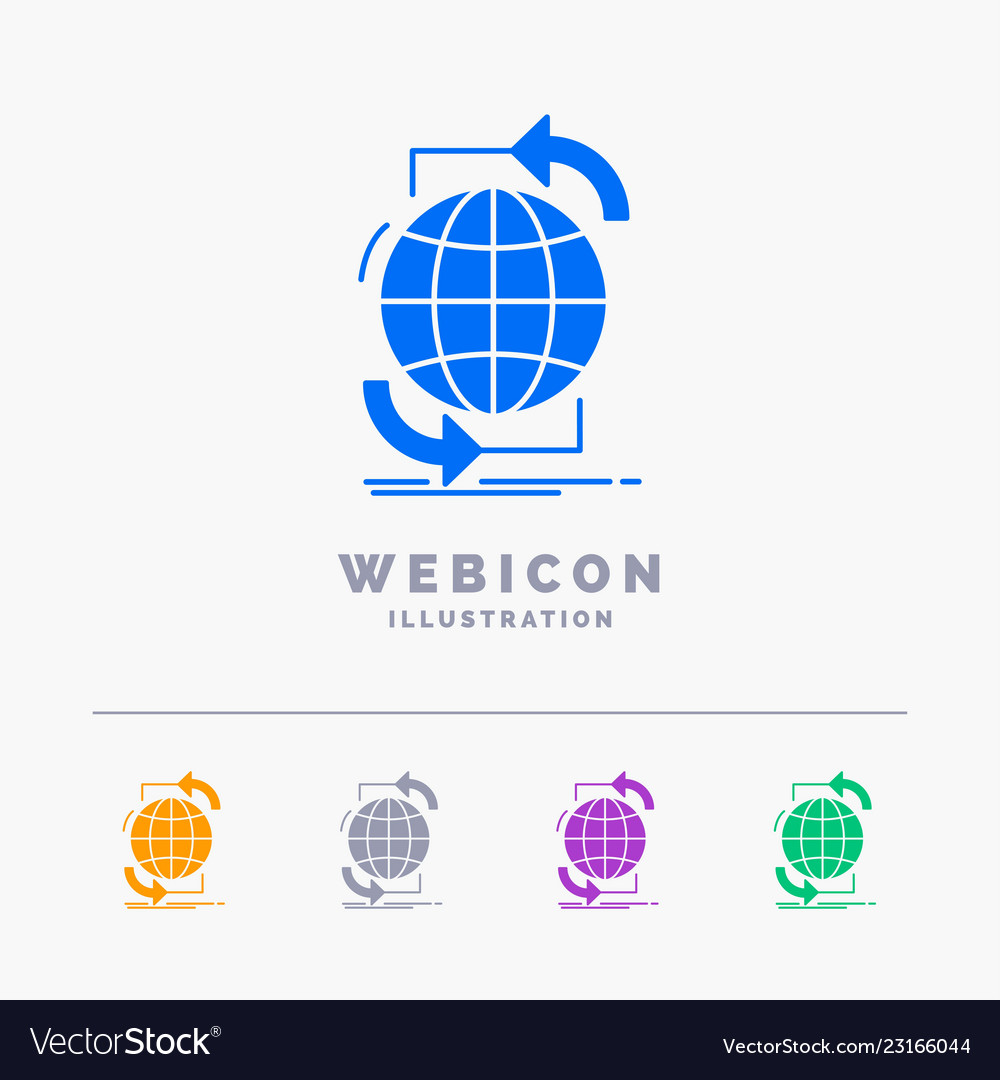 Connectivity global internet network web 5 color vector image Connectivity global internet network web 5 color