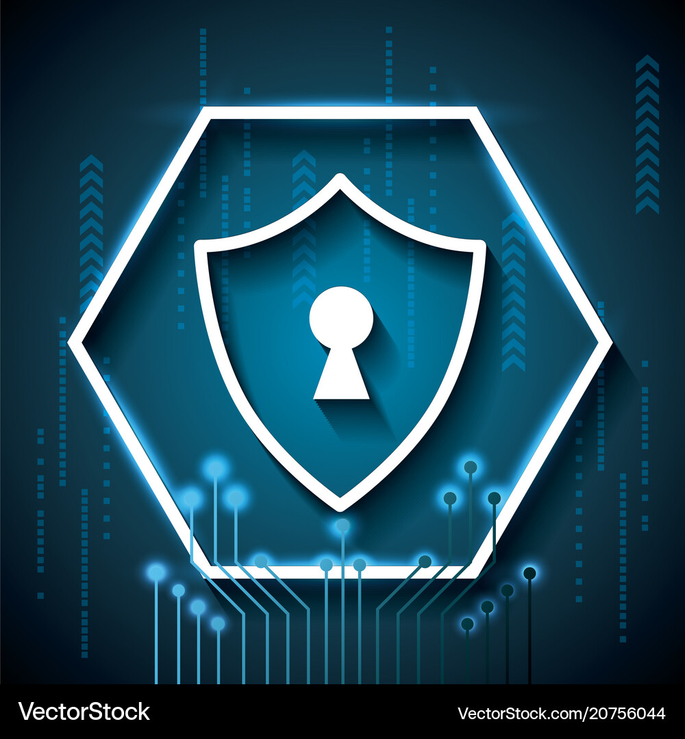 Cyber security technology Royalty Free Vector Image