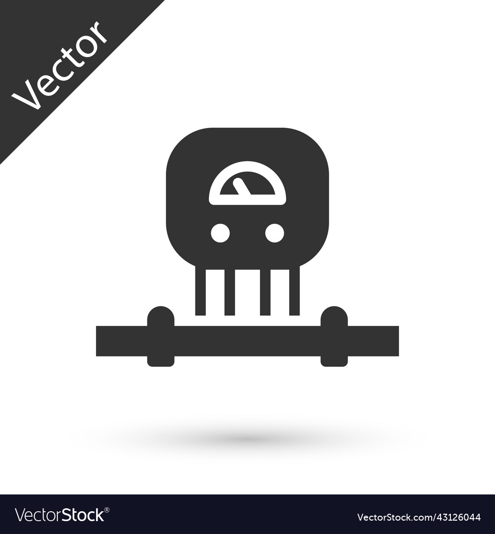 Grey smart sensor system icon isolated on white vector image Grey smart sensor system icon isolated on white