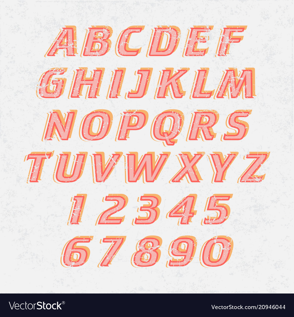 Handcrafted font collection vector image Handcrafted font collection