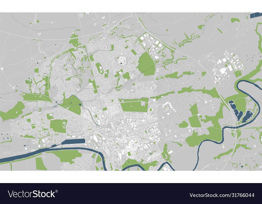 Map city preston england uk Royalty Free Vector Image