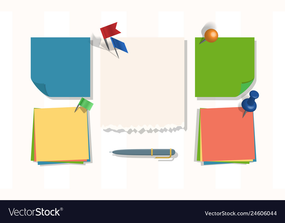 Note papers page of notepad or sheets
