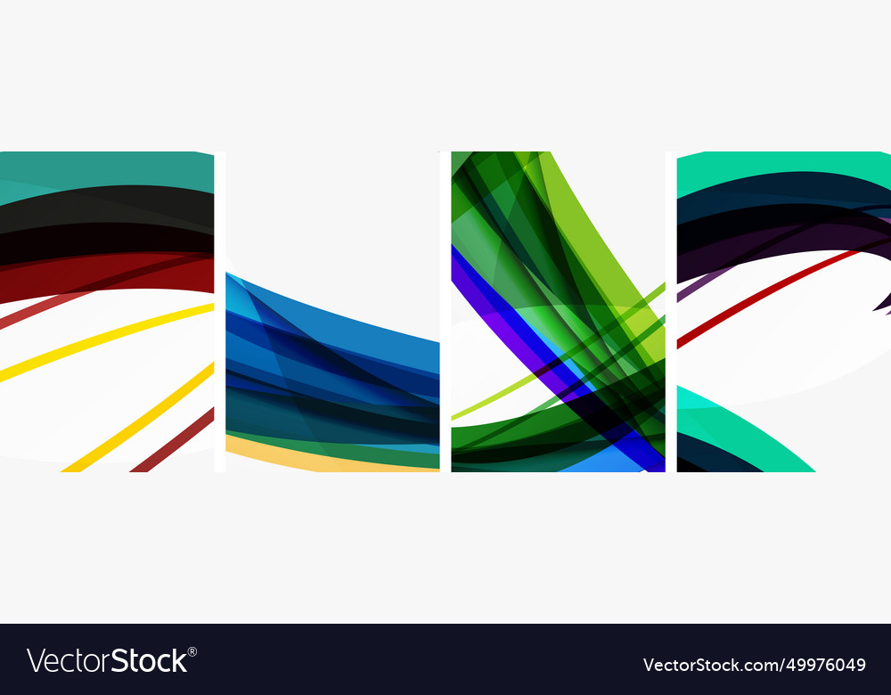 Abstract colorful wave posters for wallpaper Vector Image