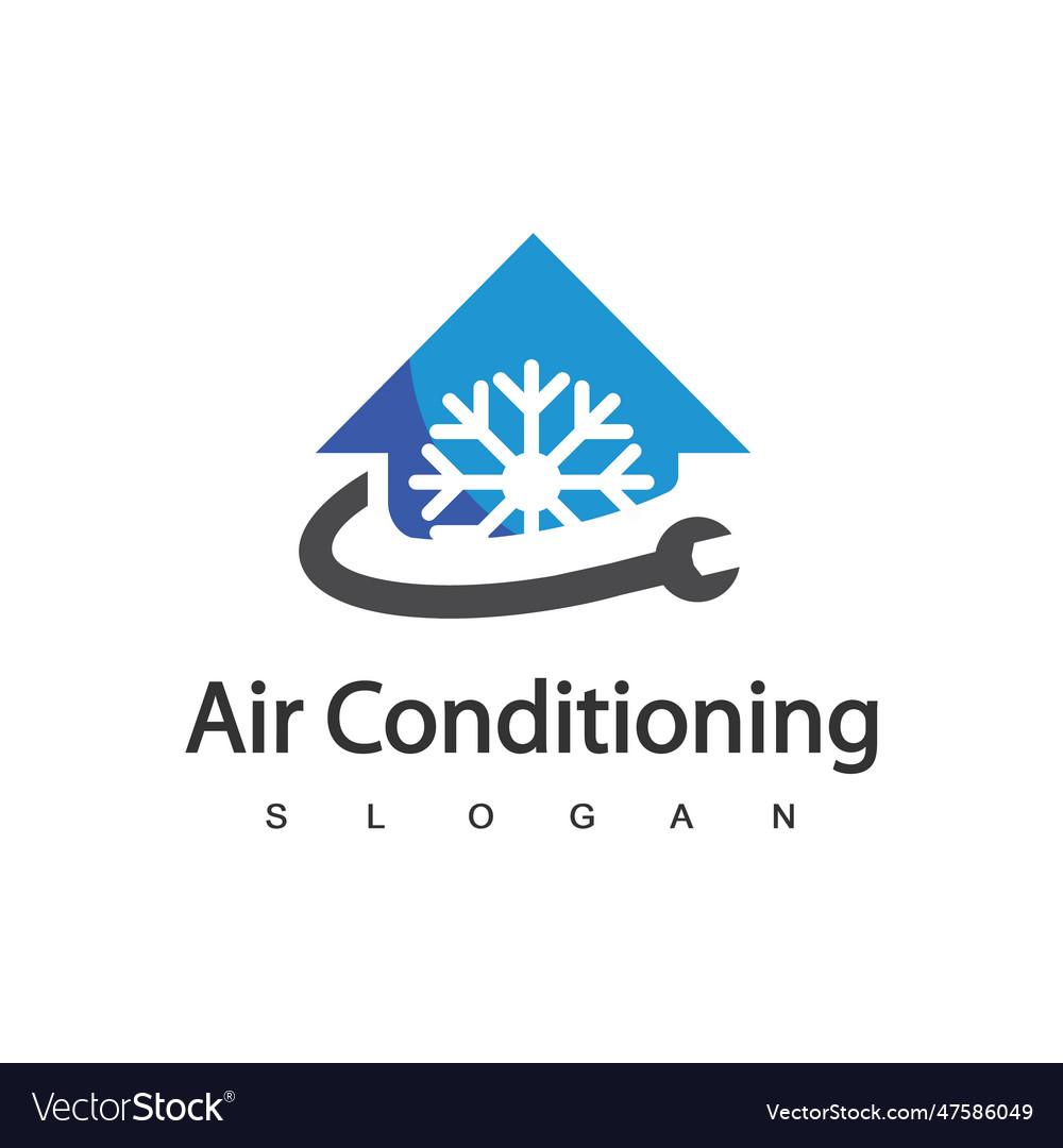 Air conditioning logo hvac logo concept Royalty Free Vector