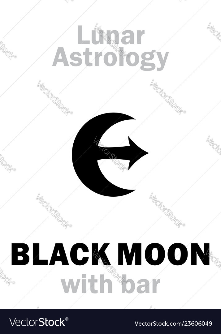 Astrology black moon with bar